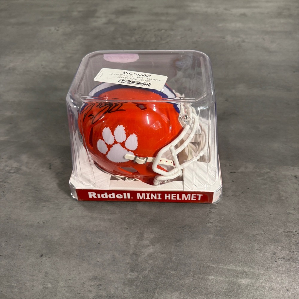 Riddell‎ Mini Helmet Clemson Tigers DJ Uiagalelei Auto Orange Speed Fanatics COA